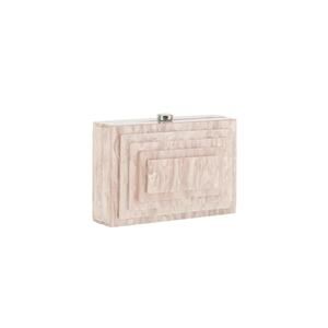 NEW ART DECO women's rectangle clutch bag in pearl